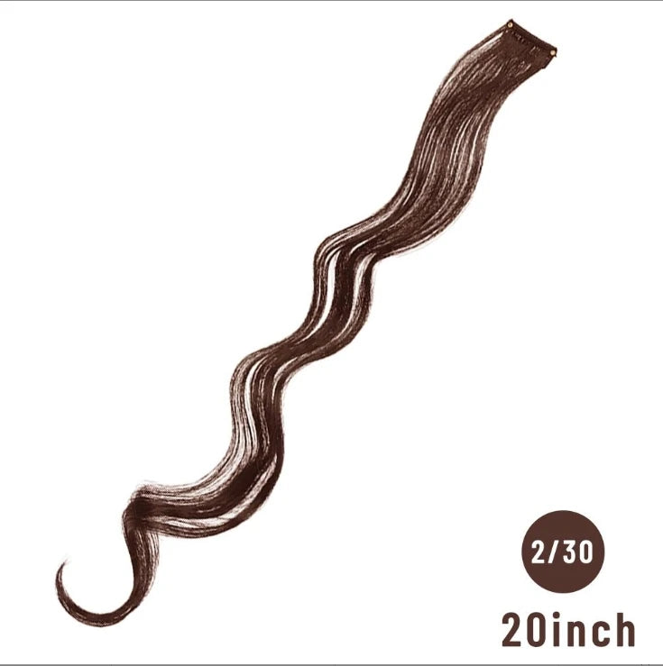 Colorful Hair Extensions Curly One Clip in Synthetic Long Hairpiece For Girls Women Kid Multi-colors Party Highlights Wig Piece