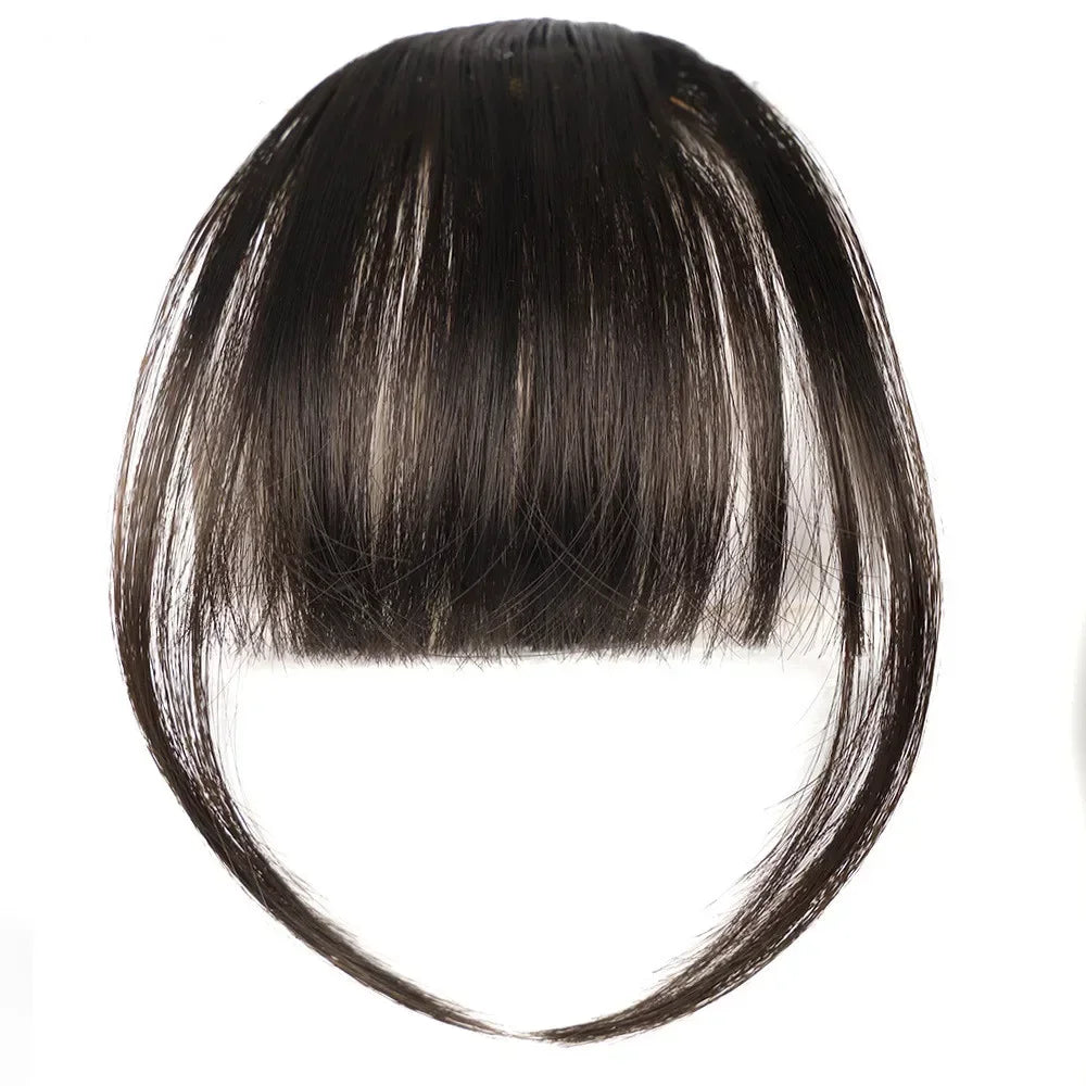 Fake Air Bangs Hair Clip-In Extension Synthetic Hair Fake Fringe Natural False Hairpiece Women Clip in Bangs Hair Styling Tools