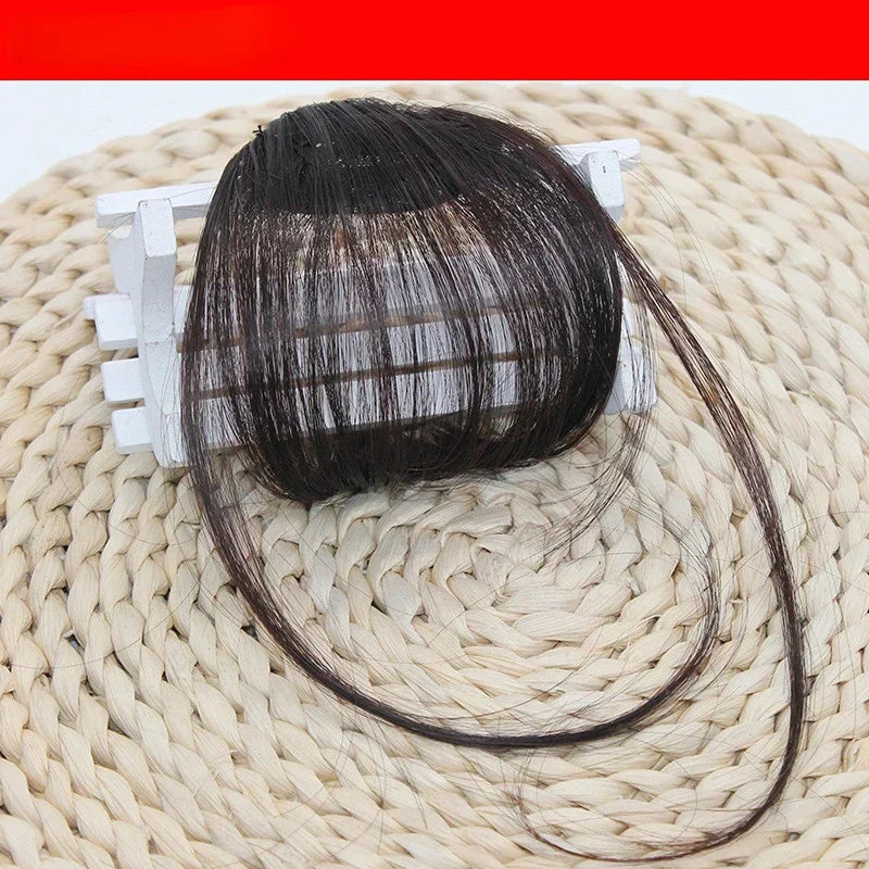 Fake Air Bangs Hair Clip-In Extension Synthetic Hair Fake Fringe Natural False Hairpiece Women Clip in Bangs Hair Styling Tools