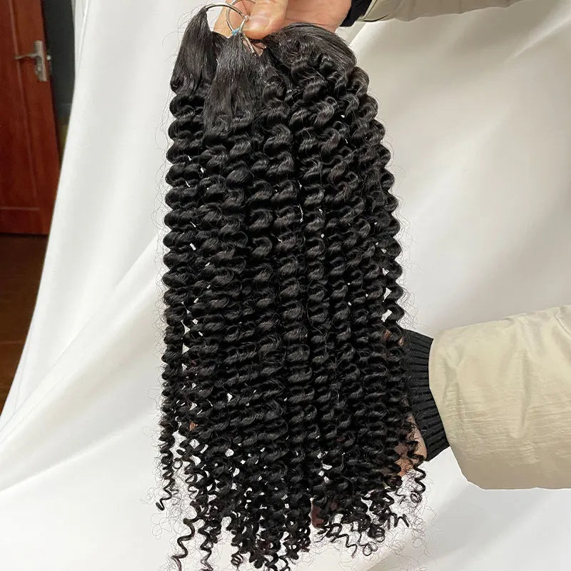 Kinky Curly Hair Extensions 100% Human Hair Long Straight Hair Extensions Feather Line Hair Extensions Kinky Straight200 PCs/Lot
