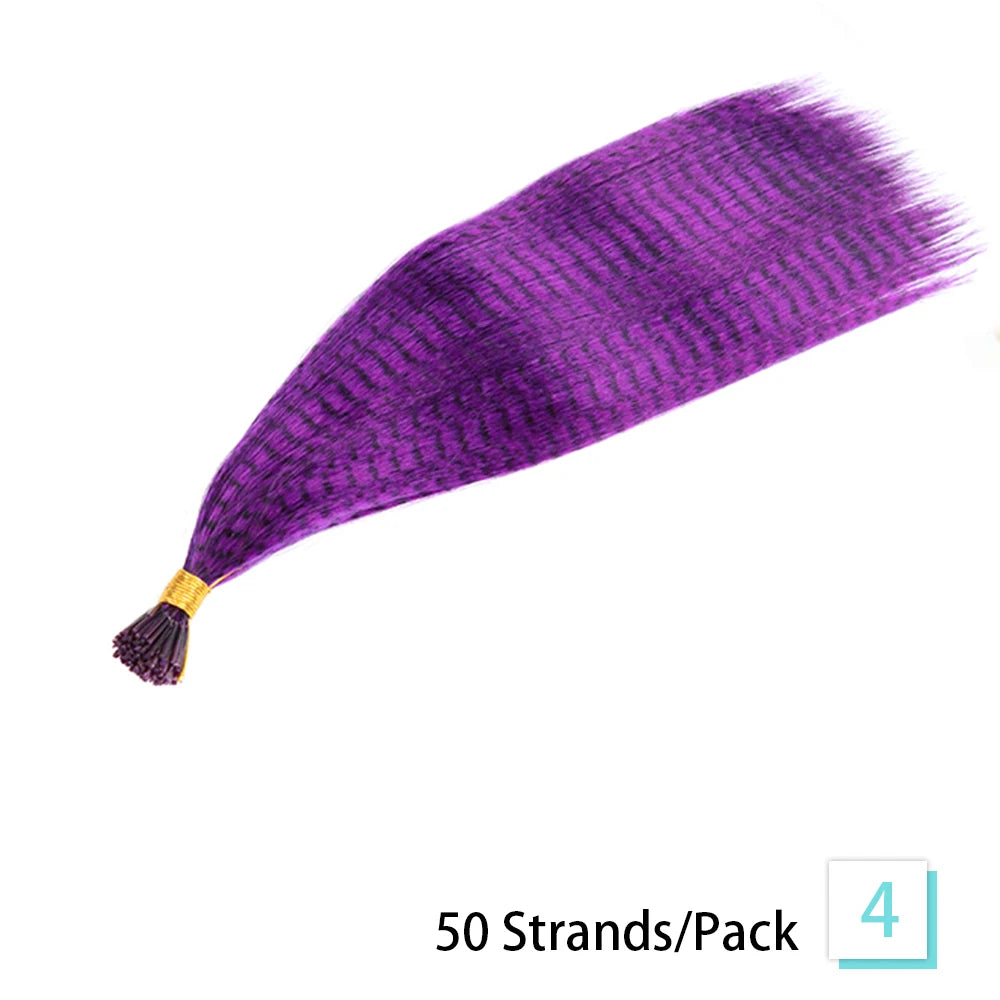 Synthetic Feather Hair Extensions 16 Inches 50strands/pack Colored Hair Extensions Colorful Hair Feathers Extensions For Women
