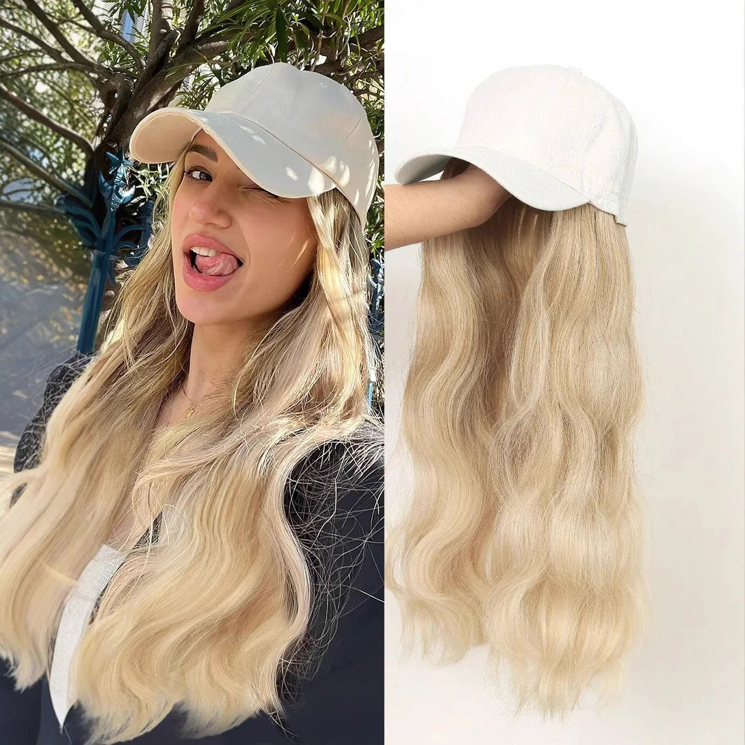 Baseball Cap with Hair Extensions