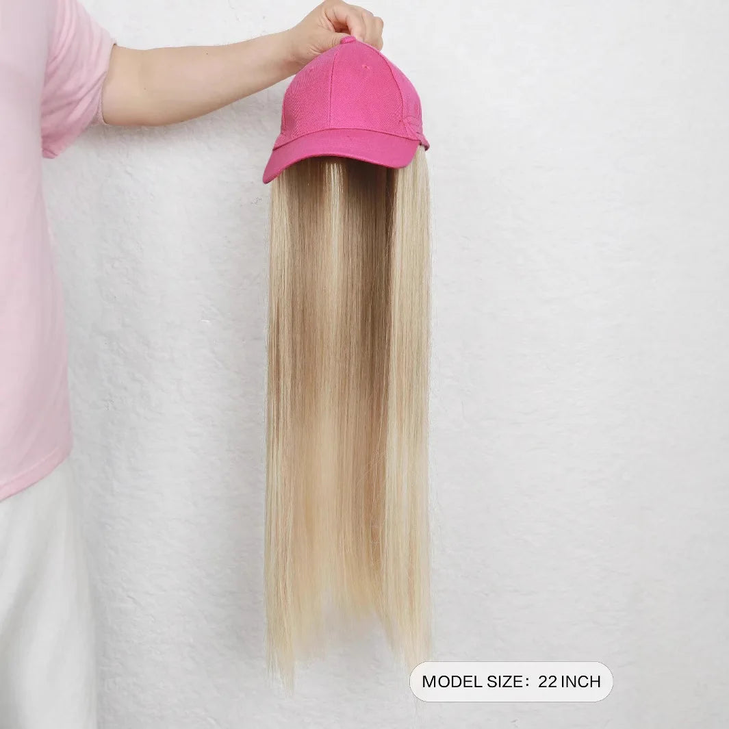 Baseball Cap with Hair Extensions