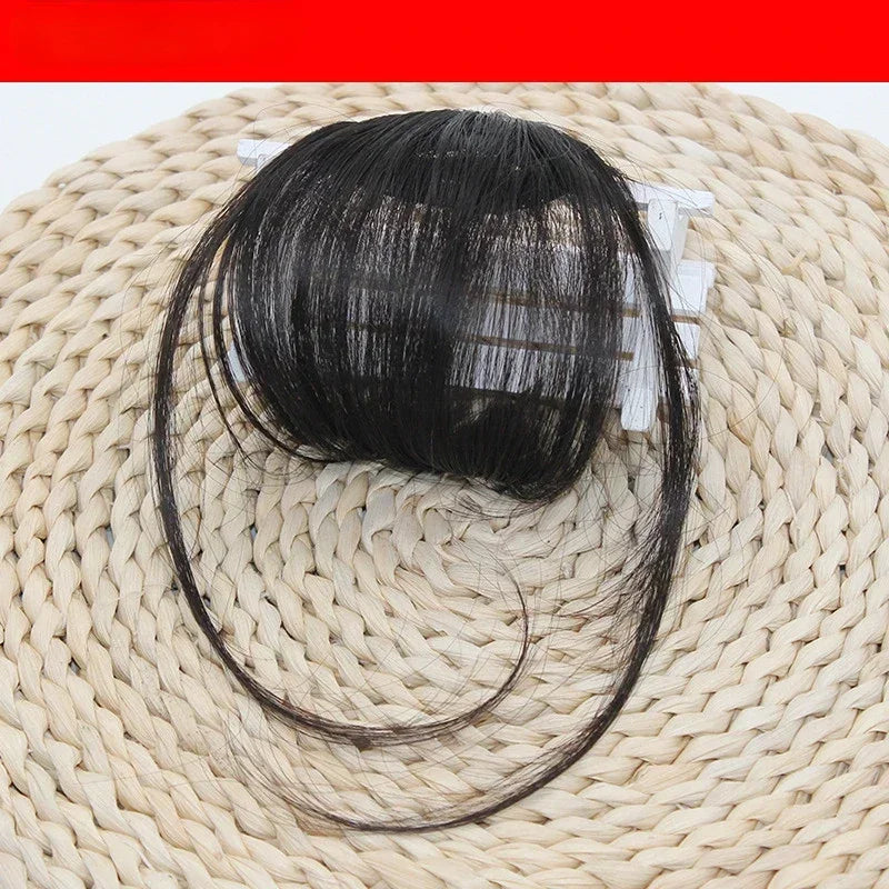 Fake Air Bangs Hair Clip-In Extension Synthetic Hair Fake Fringe Natural False Hairpiece Women Clip in Bangs Hair Styling Tools