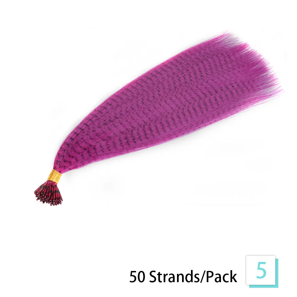 Synthetic Feather Hair Extensions 16 Inches 50strands/pack Colored Hair Extensions Colorful Hair Feathers Extensions For Women