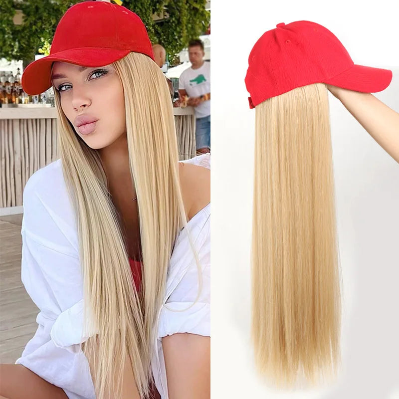 Baseball Cap with Hair Extensions