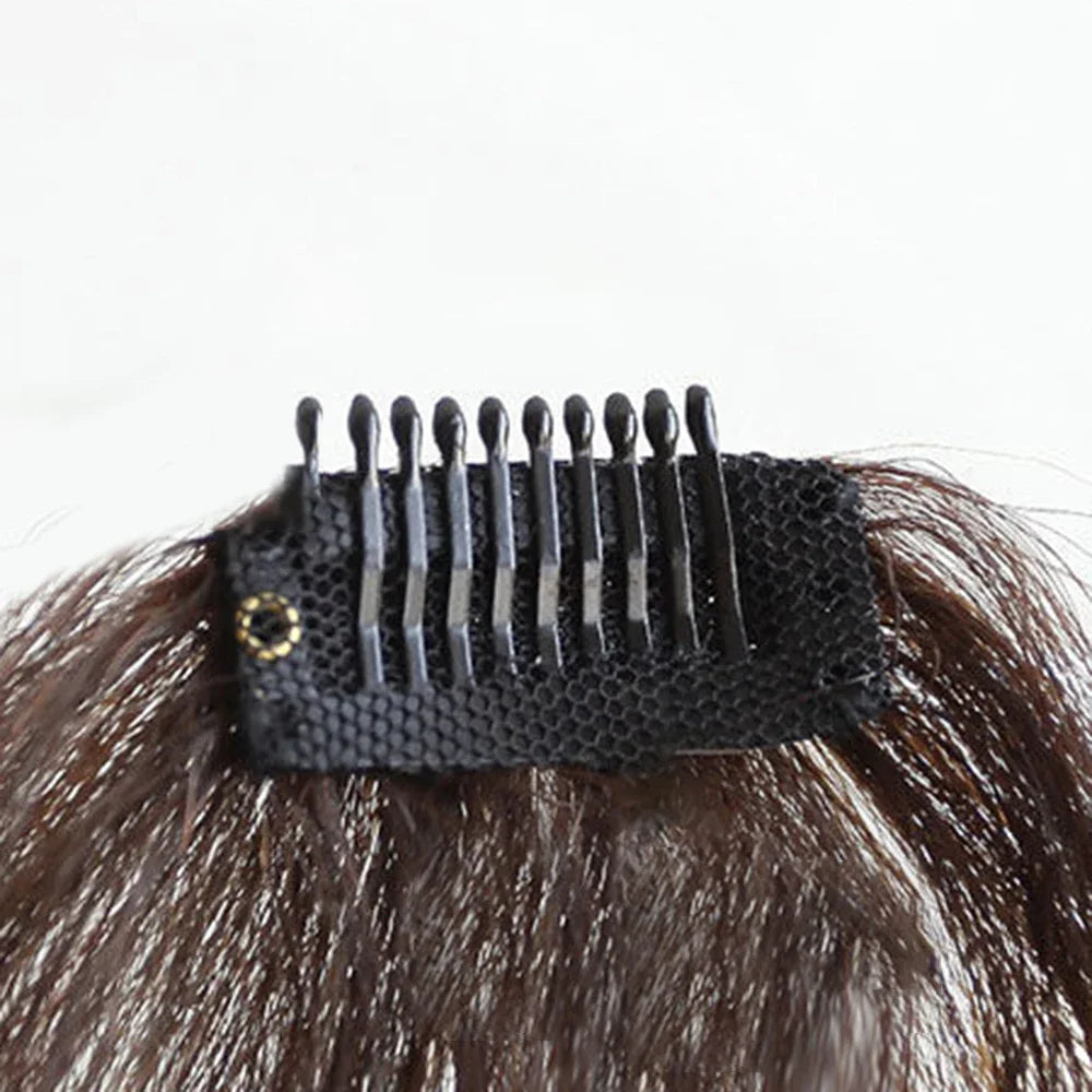Fashion Fake Air Bangs Hair Extension Comic Style Fringe Natural Fuffy Clip Curly In Front Fringe Hair Extension Wig Piece