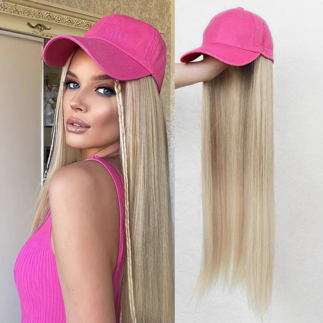 Baseball Cap with Hair Extensions