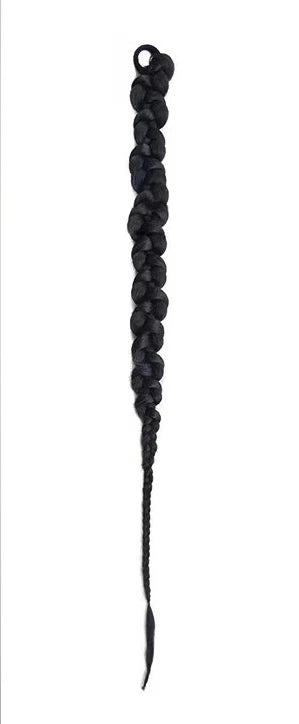 Fashion  Braided Ponytail Hair Extensions with Hair Ties for Women Twist Braid Personality Hot Girl Kink Braid Hip Hop Girl