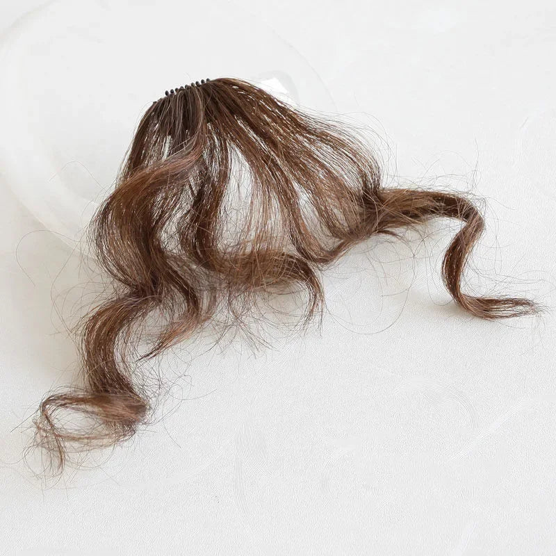 Fashion Fake Air Bangs Hair Extension Comic Style Fringe Natural Fuffy Clip Curly In Front Fringe Hair Extension Wig Piece