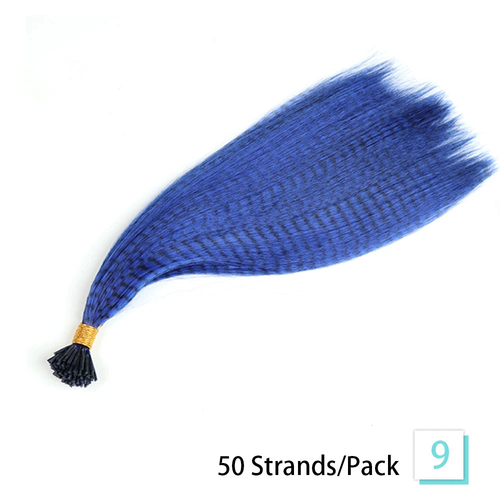 Synthetic Feather Hair Extensions 16 Inches 50strands/pack Colored Hair Extensions Colorful Hair Feathers Extensions For Women